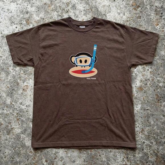 Tops - Brown Paul Frank Monkey Scuba Diving T-Shirt